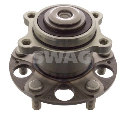 SWAG 85 93 3929: Set rulment roata Axa spate stanga, Axa spate dreapta, Lagar roata integrat in butuc roata, cu senzor magnetic inelar integrat, cu senzor ABS, cu butuc roata