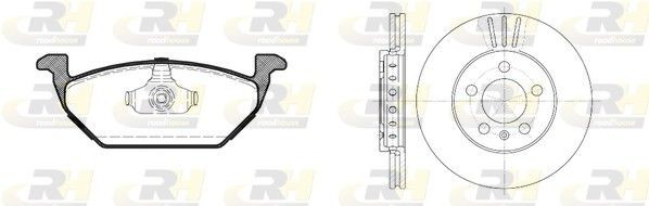 ROADHOUSE 8633.02: Pidurikomplekt, ketaspidur Esisild, Ø: 256mm, õhutusega Dual Kit