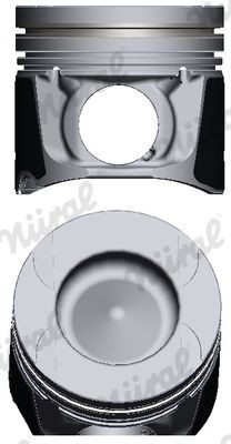 NÜRAL 87-422000-10: Piston avec canal de refroidissement, avec porte-segment, pour bielle trapézoïdale