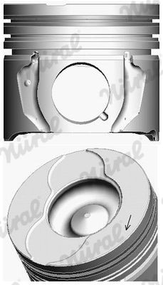 NÜRAL 87-424100-00: Piston cu canal de racire, cu segment piston