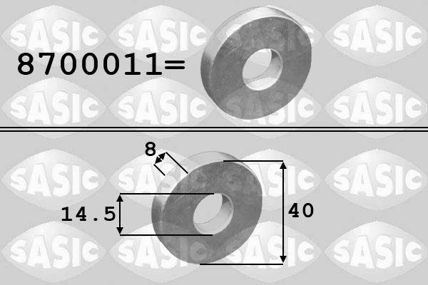 SASIC 8700011: Saiba, disc curea-arbore cotit