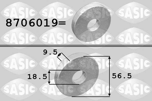 SASIC 8706019: Saiba, disc curea-arbore cotit