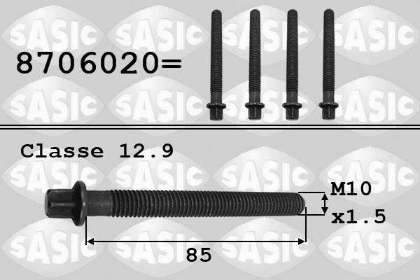 SASIC 8706020: Hihnapyörän ruuvi