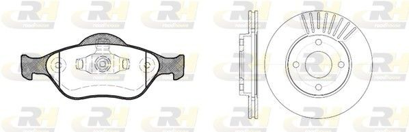 ROADHOUSE 8766.00: Bremsscheiben und -beläge Vorderachse, Ø: 258mm, Belüftet Dual Kit