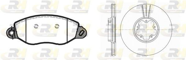 ROADHOUSE 8772.02: Set frana, frana disc punte fata, Ř: 294mm, ventilat Dual Kit