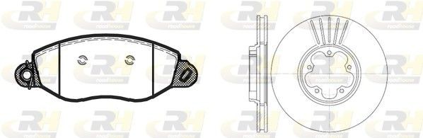 ROADHOUSE 8772.03: Set frana, frana disc punte fata, Ř: 276mm, ventilat Dual Kit