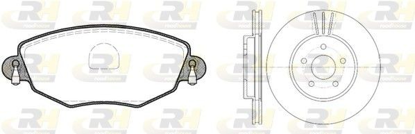 ROADHOUSE 8776.00: Sada bŕzd, Kotúčová brzda predna naprava, Ø: 300mm, vetraný Dual Kit