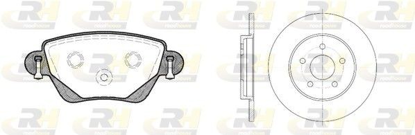 ROADHOUSE 8777.00: Set frana, frana disc puntea spate, Ř: 280mm, plin Dual Kit