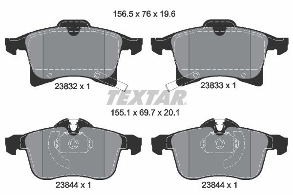 TEXTAR 89008200: Pidurikomplekt, ketaspidur CERA TEC Ø: 280mm, sisemine õhutus