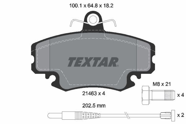 TEXTAR 89011200: Pidurikomplekt, ketaspidur CERA TEC Ø: 259mm, sisemine õhutus