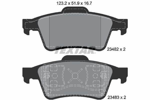 TEXTAR 89015700: Pidurikomplekt, ketaspidur CERA TEC Ø: 274mm, täis