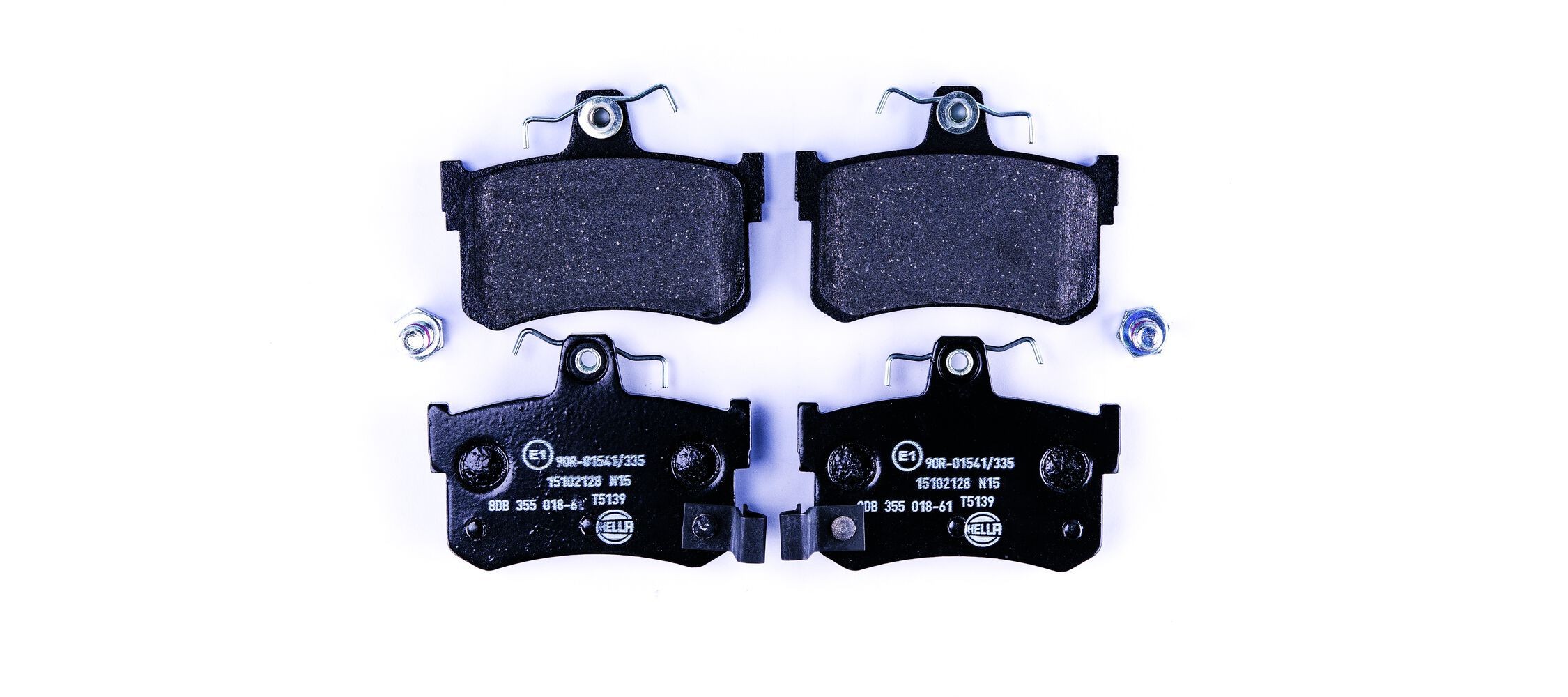 HELLA 8DB 355 018-611: Plaquettes de frein avec vis d'étrier de frein