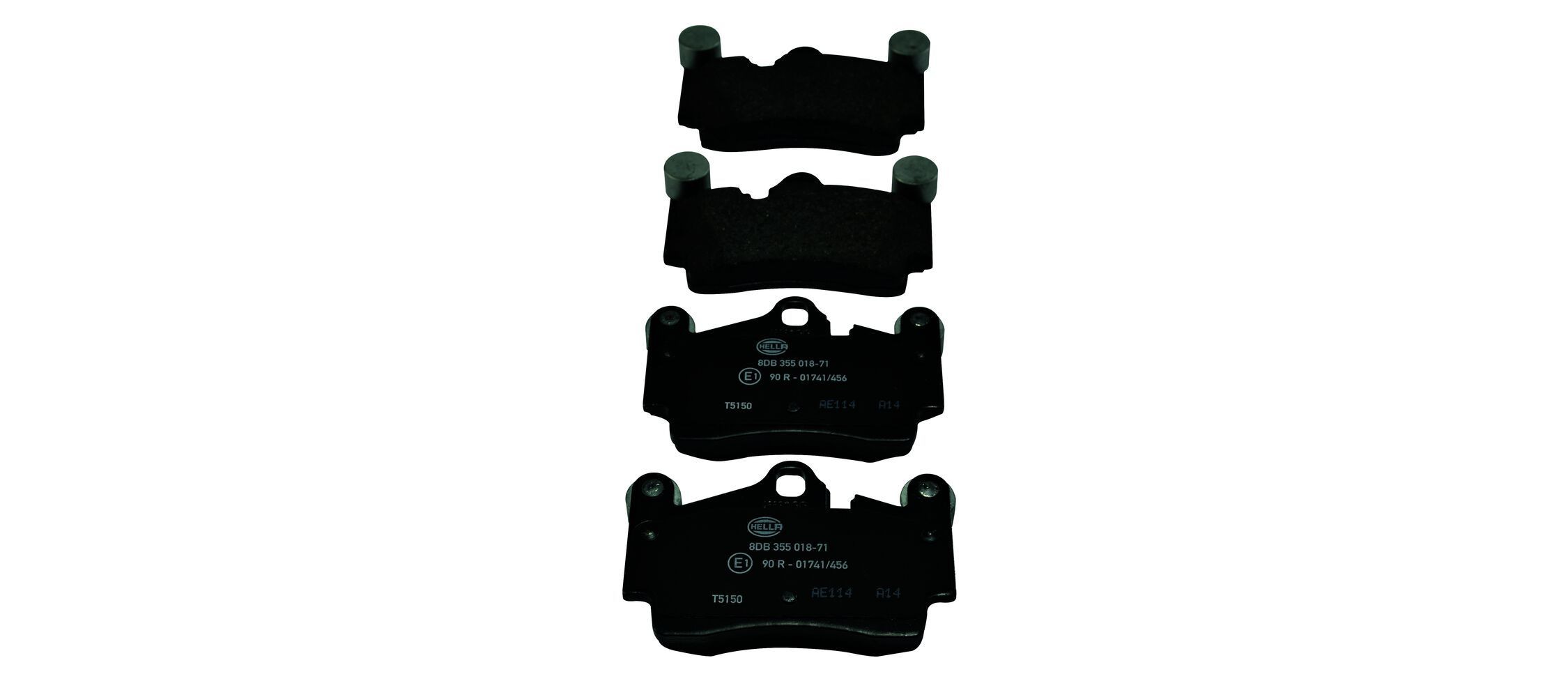 HELLA 8DB 355 018-711: Piduriklotsid vastukaaluga