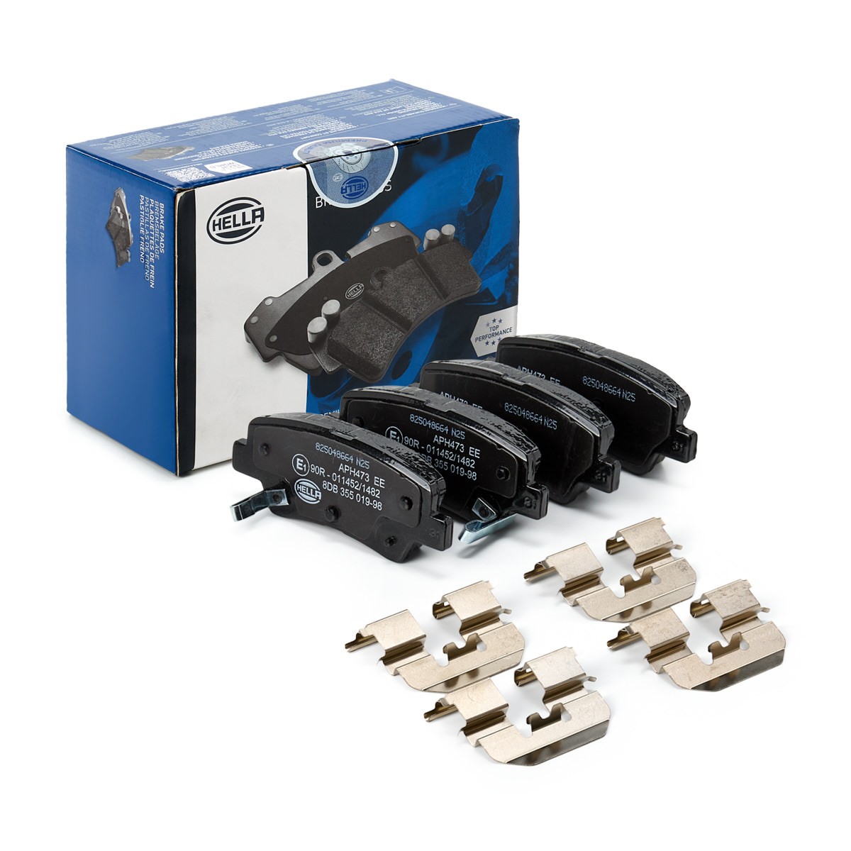 HELLA 8DB 355 019-981: Piduriklotsid koos lisadega