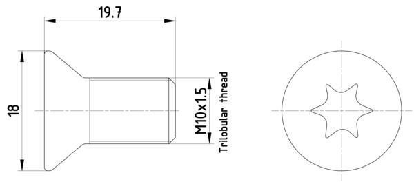 HELLA 8DZ 355 209-111: Kruvi, piduriketas