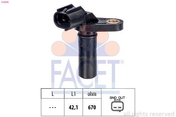 FACET 9.0636: Senzor, turatie Made in Italy - OE Equivalent