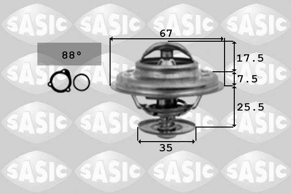 SASIC 9000335: Termostaat, Jahutusvedelik