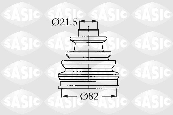 SASIC 9004611: Kaitsekummikomplekt, veovõll rattapool