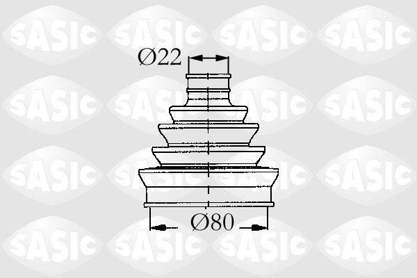 SASIC 9004612: Kaitsekummikomplekt, veovõll rattapool