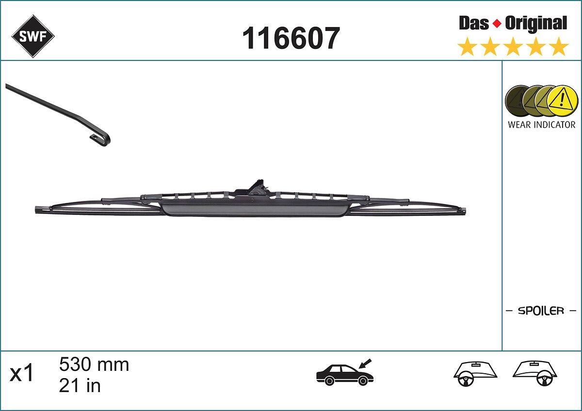 SWF 116607: Klaasipuhastaja 530mm Original Spoiler