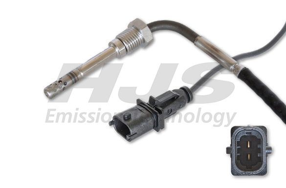 HJS 92 09 4064: Sensor, temp. gas escape con clips de fijación en el cable, Recambio original