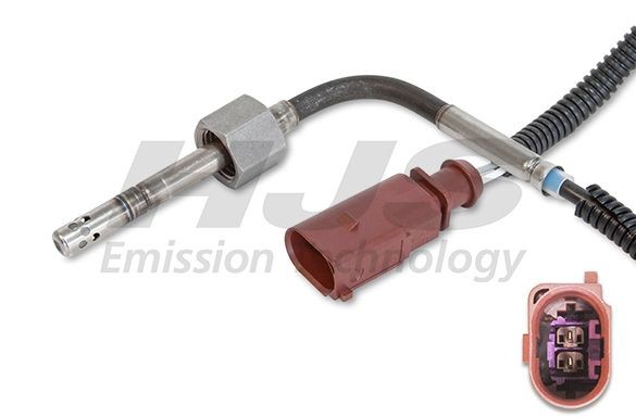 HJS 92 09 4091: Sensor, temp. gas escape antes de filtro de partículos, con clips de fijación en el cable, Recambio original