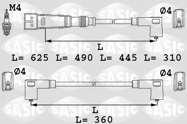 SASIC 9286034: Augstsprieguma vadu komplekts