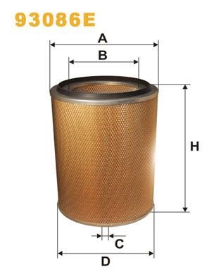 WIX FILTERS 93086E: Luftfilter