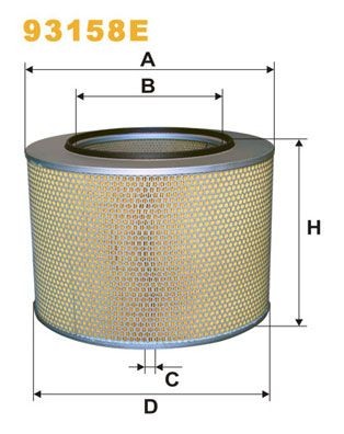 WIX FILTERS 93158E: Õhufilter