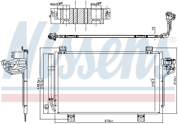 NISSENS 940723: Lauhdutin, ilmastointilaite ** FIRST FIT ** Vedenerottimella