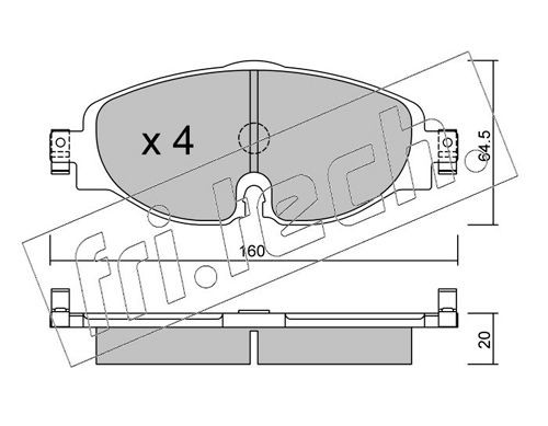 fri.tech. 966.0: Kit pastiglie freni