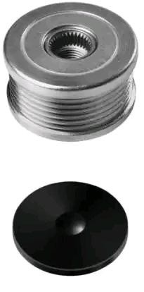 HELLA 9XU 358 038-051: Poulie roue libre, alternateur avec cache