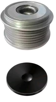 HELLA 9XU 358 038-841: Poulie roue libre, alternateur avec cache