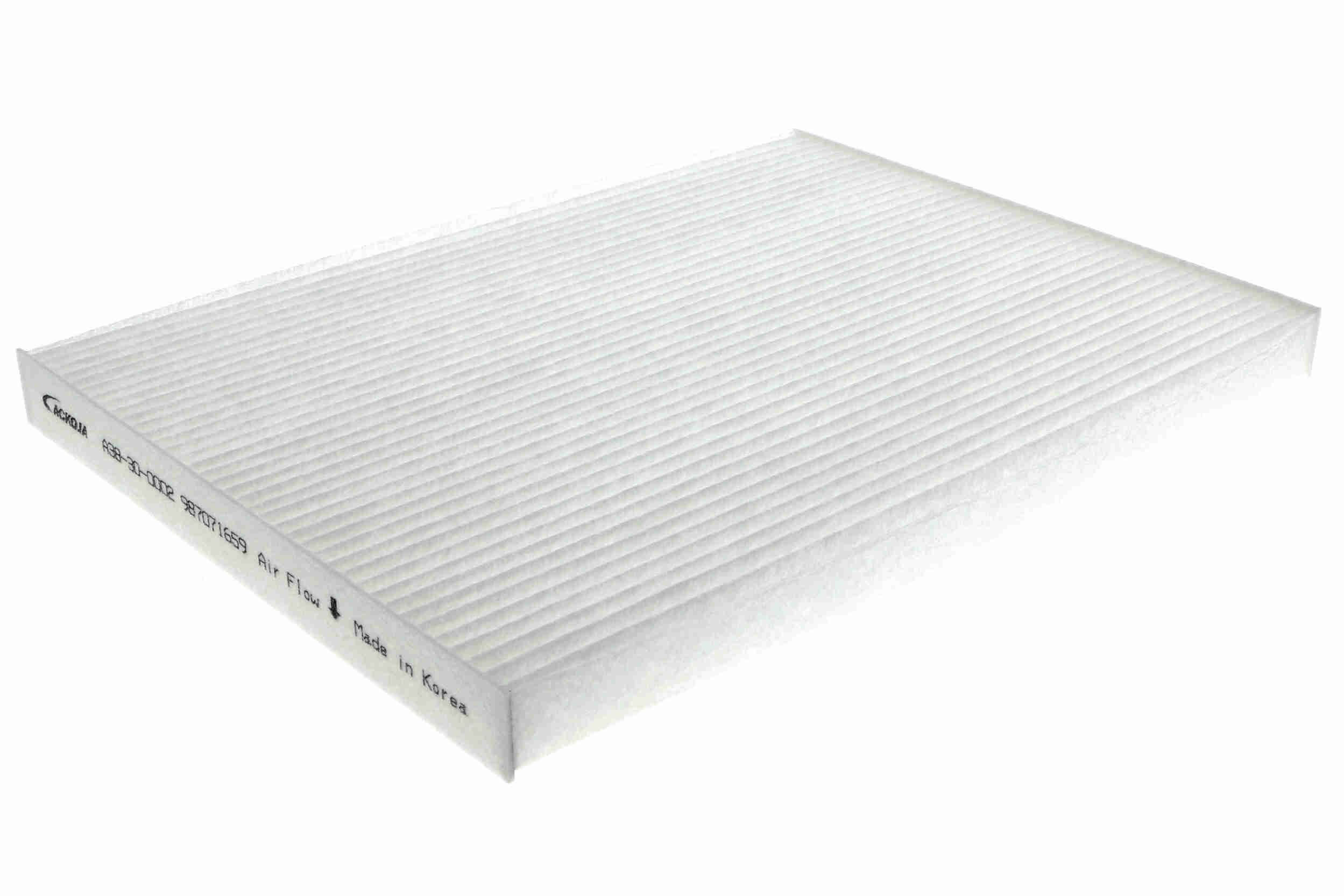 ACKOJA A38-30-0002: Salono filtras Original ACKOJA Quality aktyvioji anglis, žiedadulkių filtras, aktyvios anglies filtras