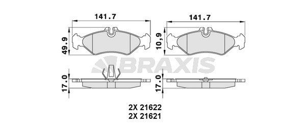 BRAXIS AA0253: Piduriklotsid