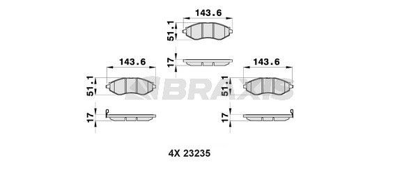 BRAXIS AB0158: Piduriklotsid