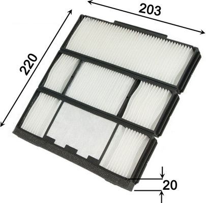 JS ASAKASHI AC1501: Salono filtras žiedadulkių filtras