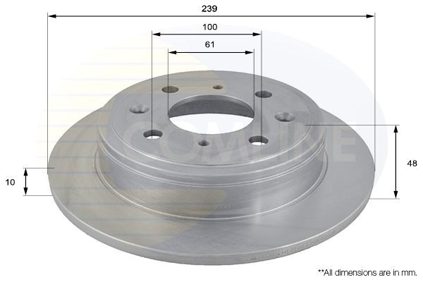 COMLINE ADC0518: Piduriketas Comline Ø: 239mm, täis, Ø: 239mm, kaetud