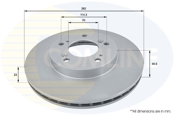 COMLINE ADC0531V: Piduriketas Comline Ø: 282mm, sisemine õhutus, Ø: 282mm