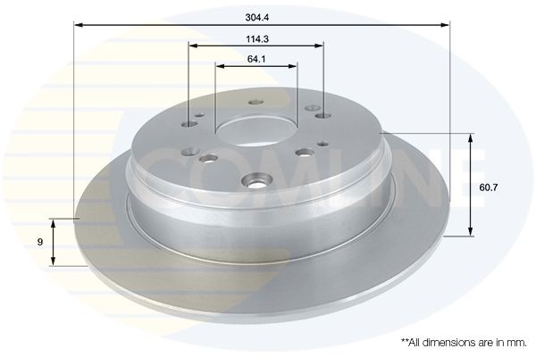 COMLINE ADC0556: Piduriketas Comline Ø: 304mm, täis, Ø: 304mm, kaetud
