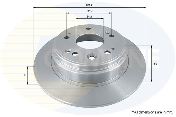 COMLINE ADC0562: Disc de frână Comline Ř: 281mm, plin, Ř: 281mm