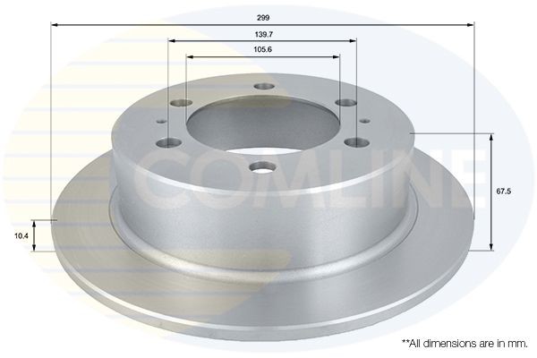 COMLINE ADC1016: Piduriketas Comline Ø: 299mm, täis, Ø: 299mm