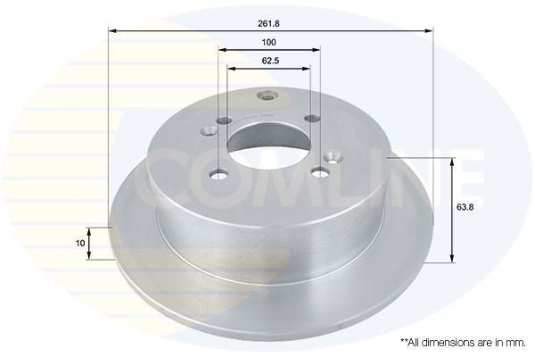 COMLINE ADC1078: Piduriketas Comline Ø: 262mm, täis, Ø: 262mm, kaetud