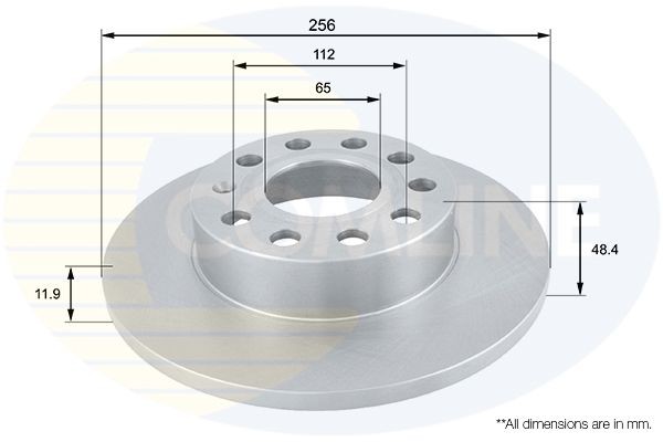 COMLINE ADC1448: Piduriketas Comline Ø: 256mm, täis, Ø: 256mm, kaetud
