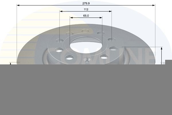 COMLINE ADC1456V: Piduriketas Comline Ø: 280mm, sisemine õhutus, Ø: 280mm, kaetud