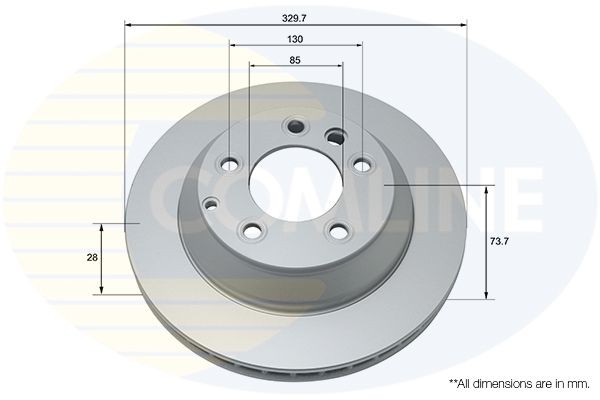 COMLINE ADC1460V: Piduriketas Comline Ø: 330mm, sisemine õhutus, Ø: 330mm, kaetud