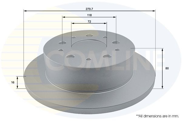 COMLINE ADC1577: Piduriketas Comline Ø: 280mm, täis, Ø: 280mm, kaetud