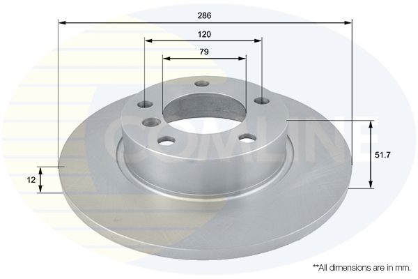 COMLINE ADC1701: Piduriketas Comline Ø: 286mm, täis, Ø: 286mm