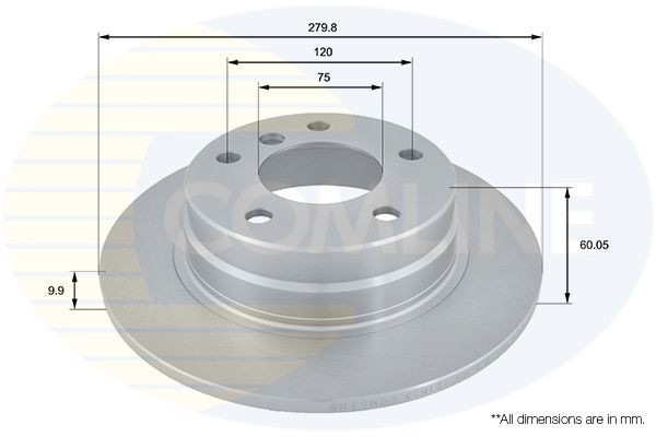 COMLINE ADC1706: Piduriketas Comline Ø: 280mm, täis, Ø: 280mm, kaetud