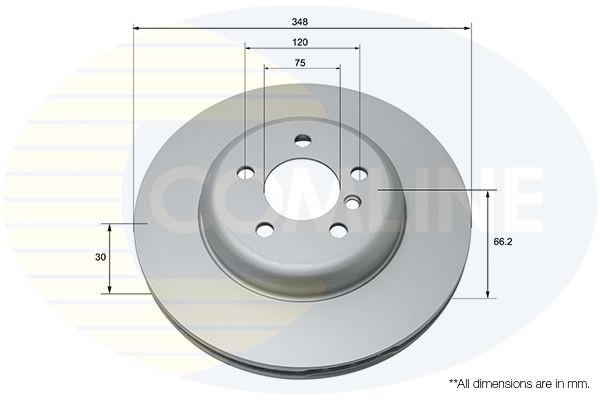 COMLINE ADC1783V: Piduriketas Comline Ø: 348mm, sisemine õhutus, Ø: 348mm, kaetud
